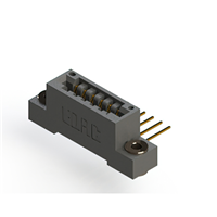 6 positionen Buchse Steckverbinder Nicht angegeben - Einzelkante Gold 0,125" (3,18mm) Schwarz