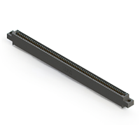 66 Position Female Connector Non Specified - Single Edge Gold 0.100" (2.54mm) Black