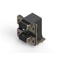 9, 9 Position D-Sub - Stacked Receptacle, Female Sockets Connector