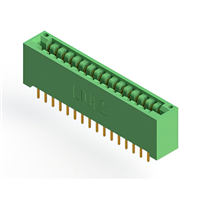 32 Position Female Connector Non Specified - Dual Edge Gold 0.125" (3.18mm) Green