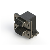 9, 9 Position D-Sub - Stacked Receptacle, Female Sockets Connector