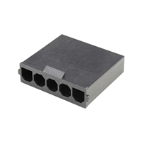 5 刀片式电源连接器 -  外壳 插头 黑色 0.295"（7.50mm）