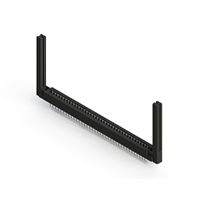 74 positionen Buchse Steckverbinder Nicht angegeben - Doppelkante Zinn 0,156" (3,96mm) Schwarz