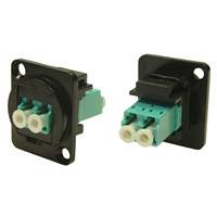 Koppler Faseroptik - Steckverbinder LC-Buchse bis LC-Buchse Panelmontage, Flansch (Doppelloch)