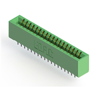 36 Position Female Connector Non Specified - Dual Edge Gold 0.100" (2.54mm) Green