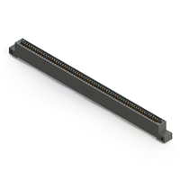 66 Position Female Connector Non Specified - Single Edge Gold 0.100" (2.54mm) Black