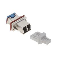 Coupler Fiber Optic Connector LC Receptacle To LC Receptacle Panel Mount, Flange; Snap-In