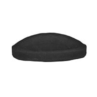 Bumper Cylindrical, Dome 0.311" Dia (7.90mm) Polyurethane Black