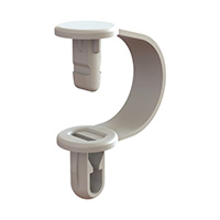 Cable Clip, Bendable Natural Push In 1.000" (25.40mm)
