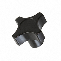 4 轉臂 旋鈕 軸搭配 無指示器 熱塑塑膠 黑色