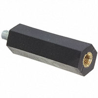 Hex Standoff Threaded M5 Nylon 1.575" (40.00mm) Black