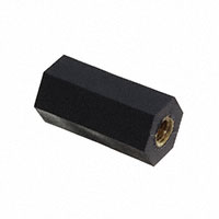 六角形隔離柱 螺紋型 M5 尼龍 0.984" (25.00mm) 黑色