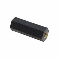 六角形隔離柱 螺紋型 M5 尼龍 1.378" (35.00mm) 黑色