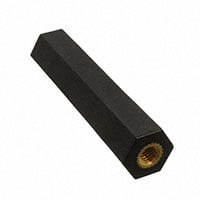 六角形隔離柱 螺紋型 M5 尼龍 1.969" (50.00mm) 黑色