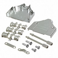 25 Position Two Piece Backshell Connector Silver 180° Shielded