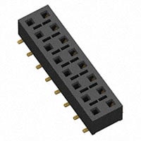 16 位置 插座 连接器 0.100"（2.54mm） 表面贴装型 镀金