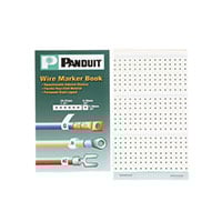 导线标记 - 手册（穿孔） 0.22" 宽 x 1.37" 长（5.6mm x 34.9mm） 白色 乙烯基布