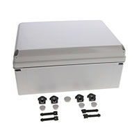 Caja Plástico, policarbonato Gris Cubierta incluida, manual X 7.100" (180.34mm)