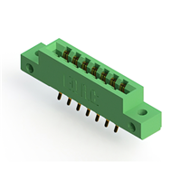 14 positionen Buchse Steckverbinder Nicht angegeben - Doppelkante Gold 0,156" (3,96mm) Grün