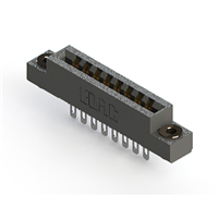 16 Position Femelle Connecteur Non spécifié - double bord Or 0,156 po (3,96mm) Noir