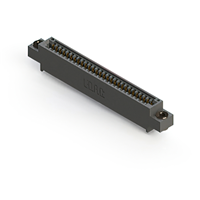 28 Position Female Connector Non Specified - Single Edge Gold 0.100" (2.54mm) Black
