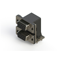 9, 9 Position D-Sub - Stacked Receptacle, Female Sockets Connector