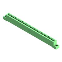 33 Position Female Connector Non Specified - Single Edge Gold 0.156" (3.96mm) Green