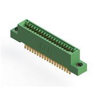 38 positionen Buchse Steckverbinder Nicht angegeben - Doppelkante Gold 0,100" (2,54mm) Grün