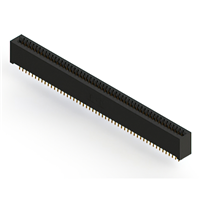 102 Position Female Connector Non Specified - Dual Edge Gold 0.100" (2.54mm) Black