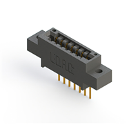 7 positionen Buchse Steckverbinder Nicht angegeben - Einzelkante Gold 0,125" (3,18mm) Schwarz