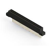 28 Position Female Connector Non Specified - Single Edge Gold 0.125" (3.18mm) Black