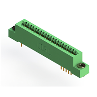 42 Position Female Connector Non Specified - Dual Edge Gold 0.100" (2.54mm) Green