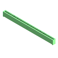 42 Position Female Connector Non Specified - Single Edge Gold 0.156" (3.96mm) Green