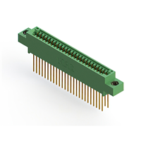 50 Position Female Connector Non Specified - Dual Edge Gold 0.100" (2.54mm) Green