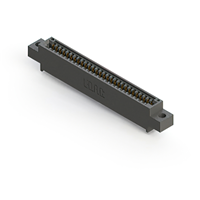 28 Position Female Connector Non Specified - Single Edge Gold 0.100" (2.54mm) Black