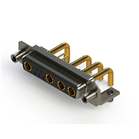 9 (5 + 4 Stromversorgung) Positionen, D-Sub, kombo , Buchse, Flanschdose Steckverbinder