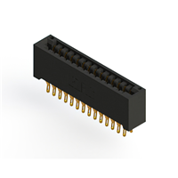 28 Position Female Connector Non Specified - Dual Edge Gold 0.125" (3.18mm) Black