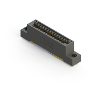 28 Position Female Connector Non Specified - Dual Edge Gold 0.100" (2.54mm) Black