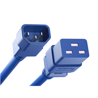6.00' (1.83m) Power Cord Blue IEC 320-C14 To IEC 320-C19 SJT