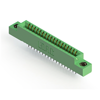 18 Position Female Connector Non Specified - Single Edge Gold 0.100" (2.54mm) Green