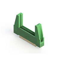 15 Position Femelle Connecteur Non spécifié, bord unique Or 0,100 po (2,54mm) Vert