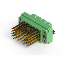 38 Position Housing for Non-Gendered Contacts Connector Green Rack and Panel