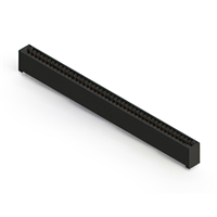 44 Position Female Connector Non Specified - Single Edge Gold 0.125" (3.18mm) Black