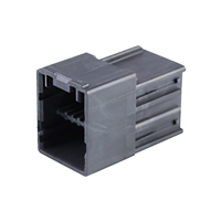 6 Rechteckige Steckverbinder - Gehäuse Stecker Schwarz 0,130" (3,30mm)