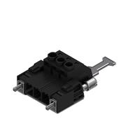3 Position Terminal Block Plug, Blade Pins 0.300" (7.62mm) 180° Free Hanging (In-Line)