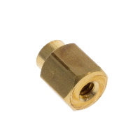 Hex Standoff Threaded #6-32 Brass 0.313" (7.94mm)