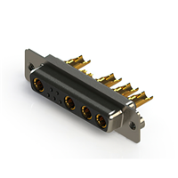 9 (5 + 4 Stromversorgung) Positionen, D-Sub, kombo , Buchse, Flanschdose Steckverbinder