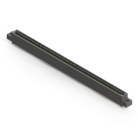 69 Position Female Connector Non Specified - Single Edge Gold 0.100" (2.54mm) Black