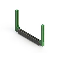 66 Position Female Connector Non Specified - Dual Edge Gold 0.100" (2.54mm) Black