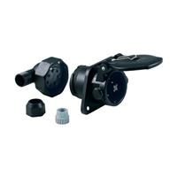 7 Position Circular Connector Receptacle, Male Pins Crimp